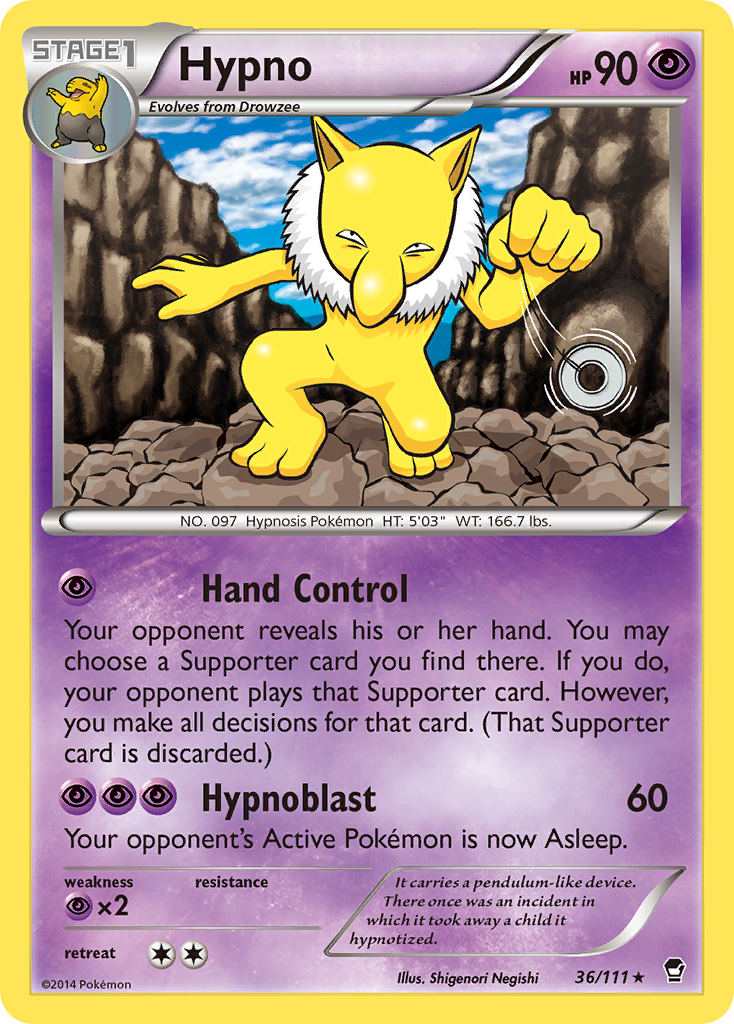 Hypno (36/111) [XY: Furious Fists] | Good Games Cannington