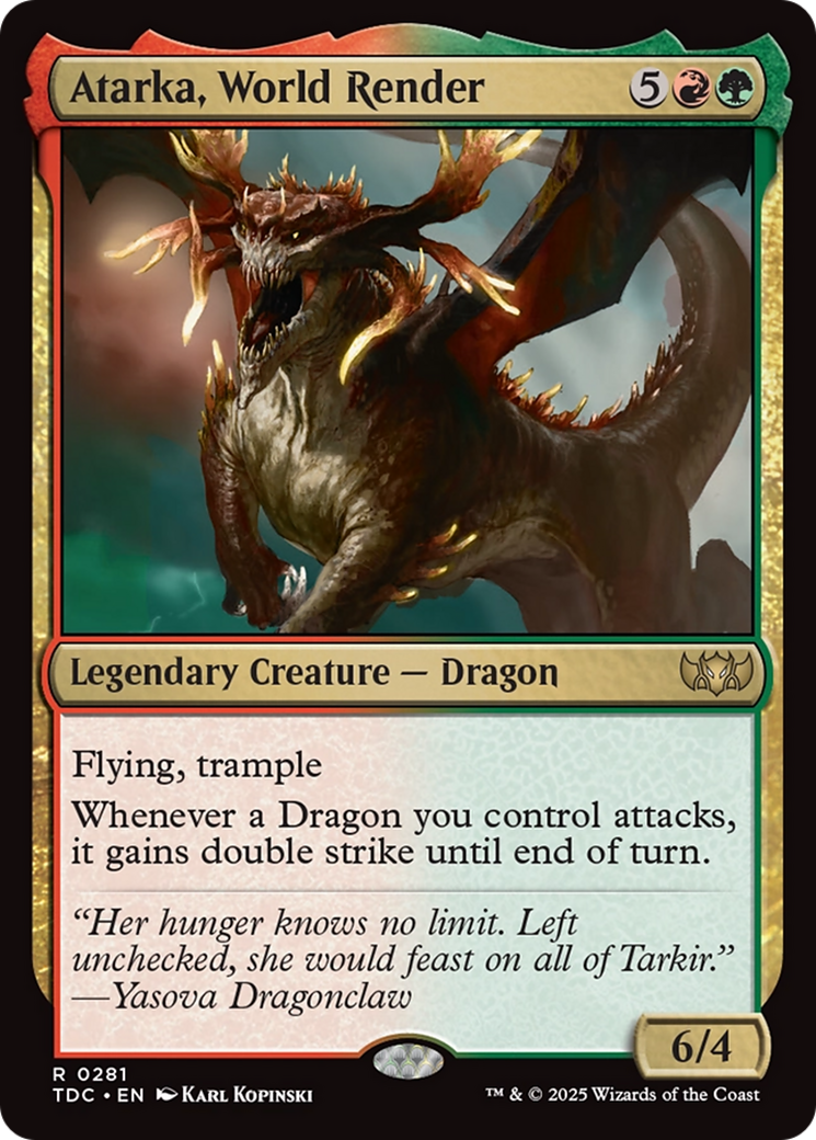 Atarka, World Render [Tarkir: Dragonstorm Commander] | Good Games Cannington