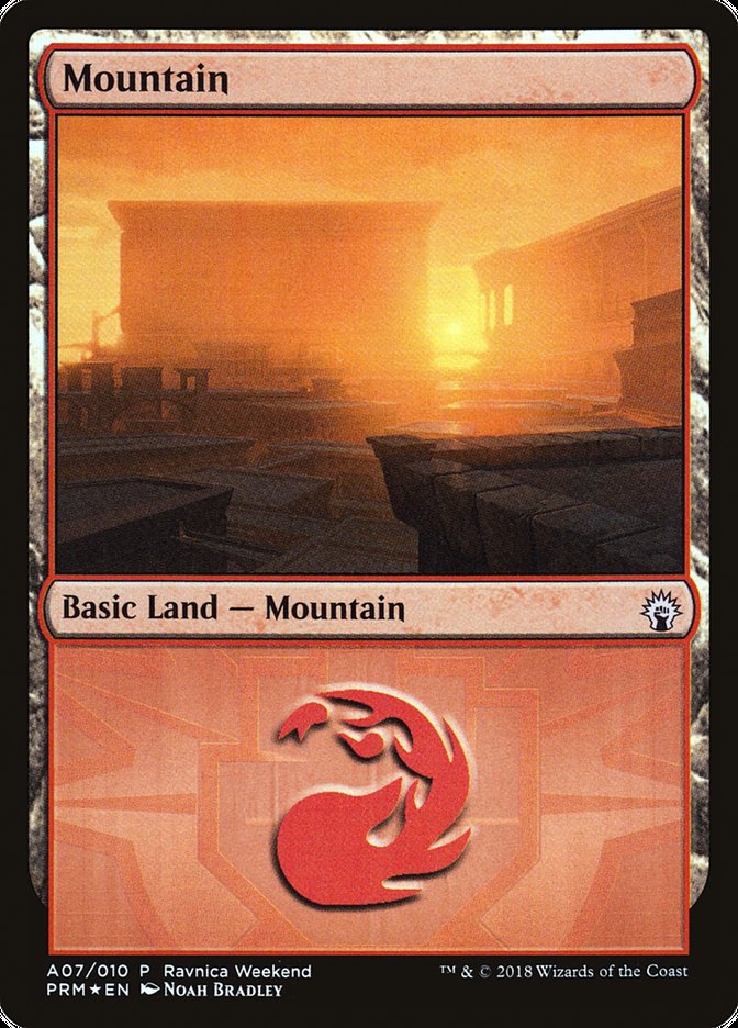 Mountain (A07) [Ravnica Allegiance Ravnica Weekend] | Good Games Cannington