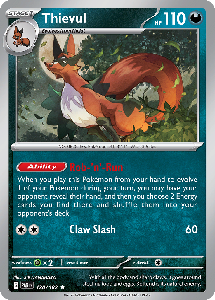 Thievul (120/182) [Scarlet & Violet: Paradox Rift] | Good Games Cannington