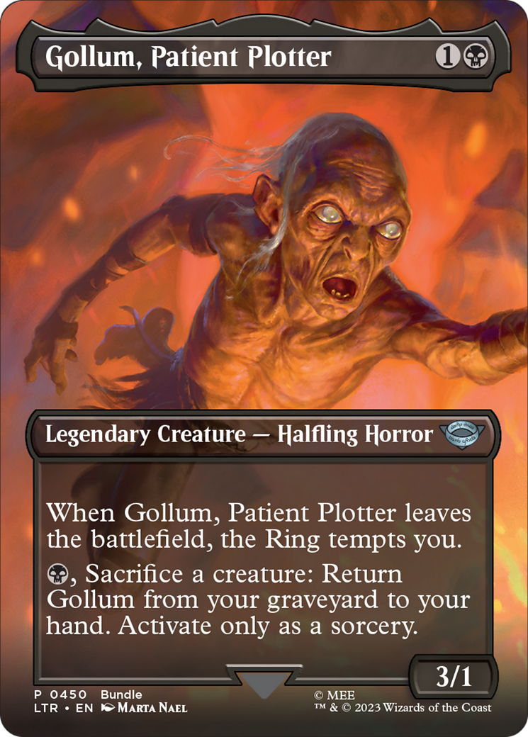 Gollum, Patient Plotter (Borderless Alternate Art) [The Lord of the Rings: Tales of Middle-Earth] | Good Games Cannington