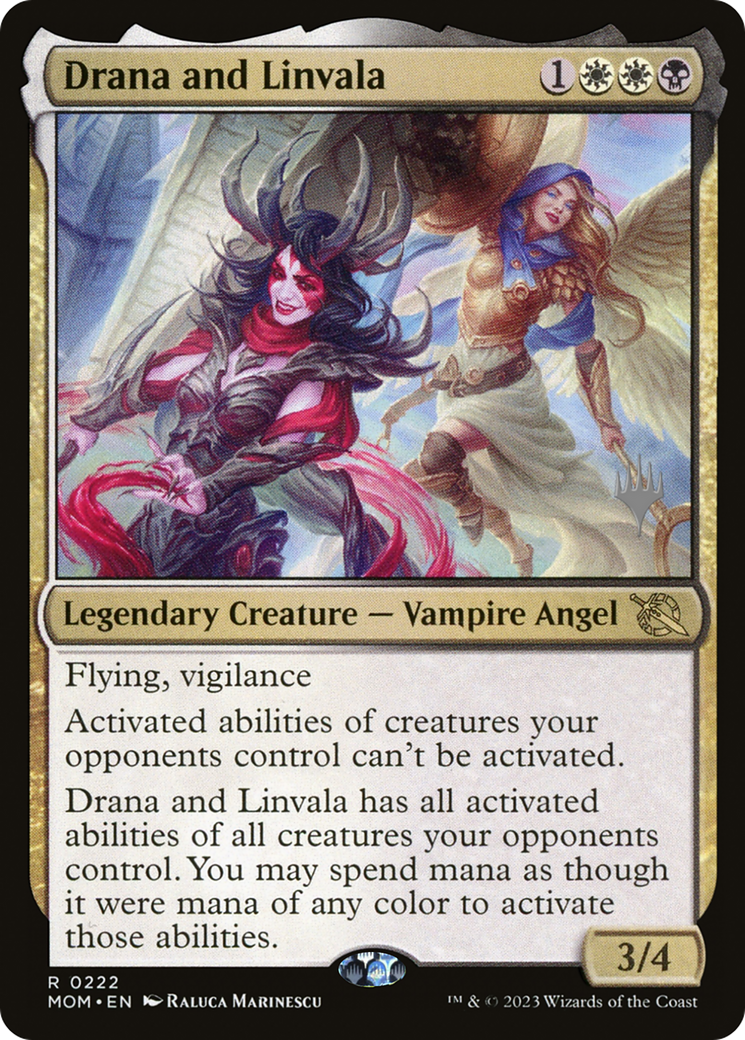 Drana and Linvala (Promo Pack) [March of the Machine Promos] | Good Games Cannington