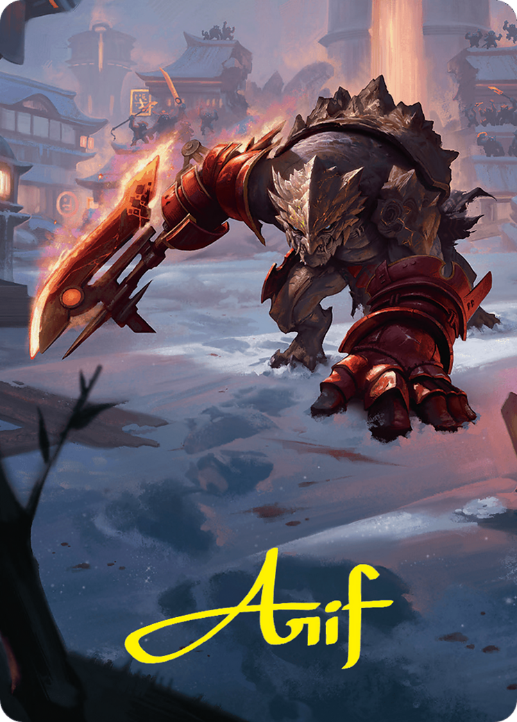 Searslicer Goblin Art Card (39/54) (Gold-Stamped Signature) [Foundations Art Series] | Good Games Cannington