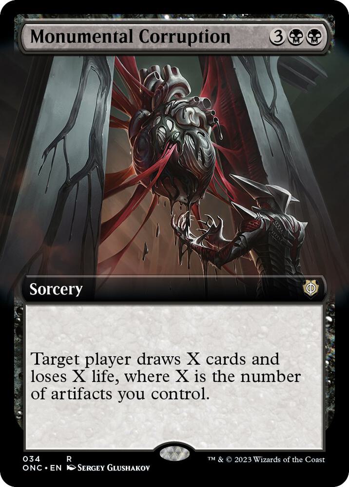 Monumental Corruption 34/28 (Commander: Phyrexia: All Will Be One)  - Extended Art | Good Games Cannington
