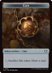 Copy // Clue Double-Sided Token [Edge of Eternities Commander Tokens] | Good Games Cannington