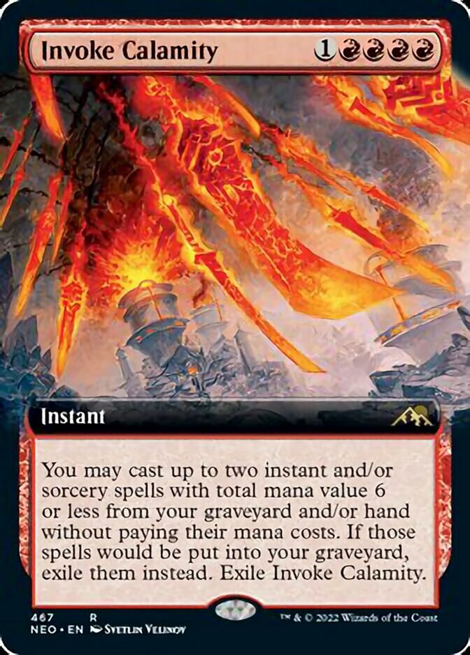 Invoke Calamity (Extended Art) [Kamigawa: Neon Dynasty] | Good Games Cannington