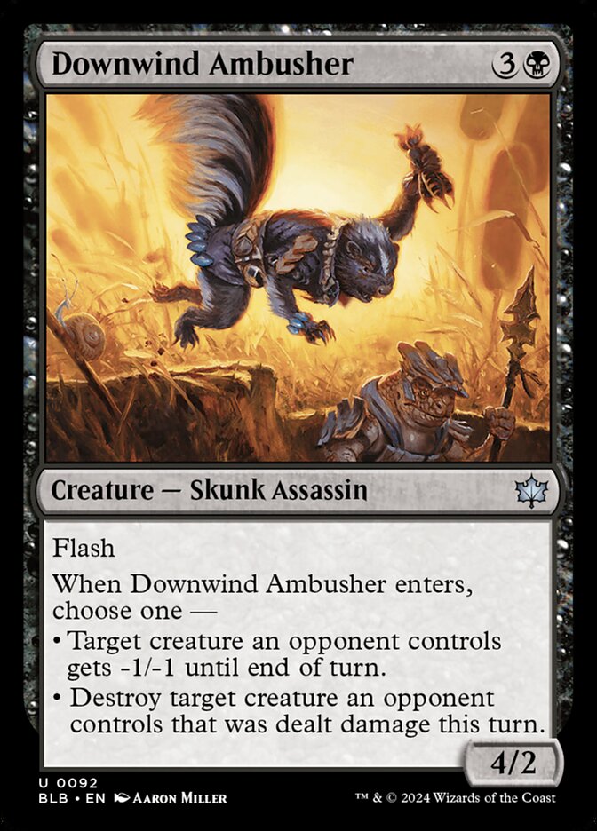 Downwind Ambusher 92 (Bloomburrow)  - Foil | Good Games Cannington