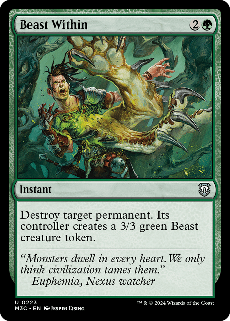 Beast Within (Ripple Foil) [Modern Horizons 3 Commander] | Good Games Cannington