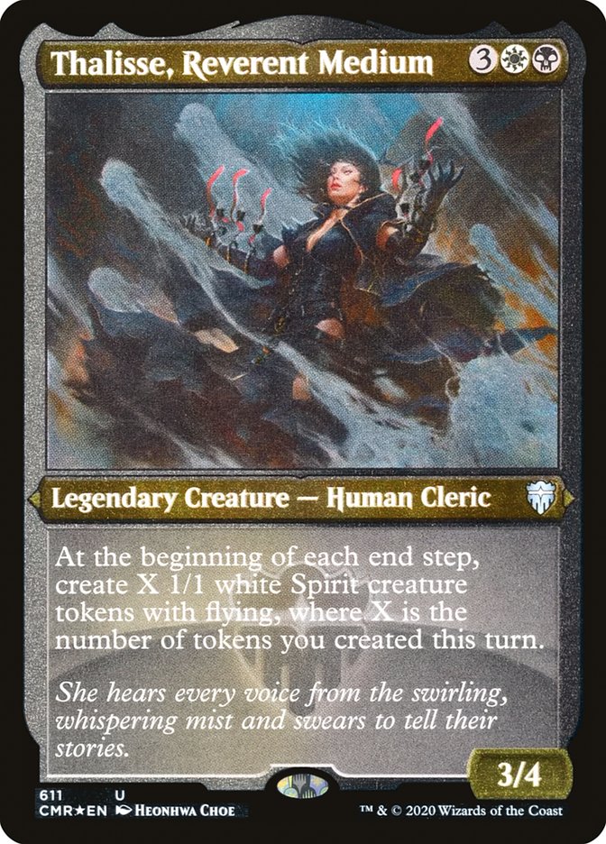 Thalisse, Reverent Medium (Etched) [Commander Legends] | Good Games Cannington