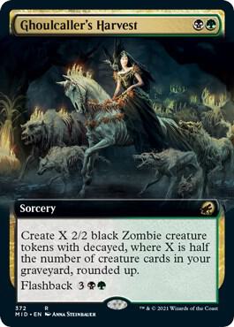 Ghoulcallers Harvest Extended Art 372/277 (Innistrad: Midnight Hunt)  - Foil | Good Games Cannington