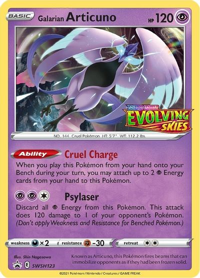 Galarian Articuno (SWSH123) (Prerelease Promo) [Sword & Shield: Black Star Promos] | Good Games Cannington