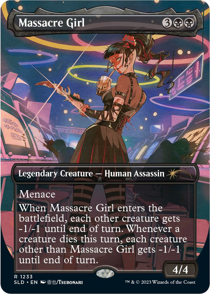 Massacre Girl 1233 (Secret Lair Drop Series)  - Borderless Foil | Good Games Cannington