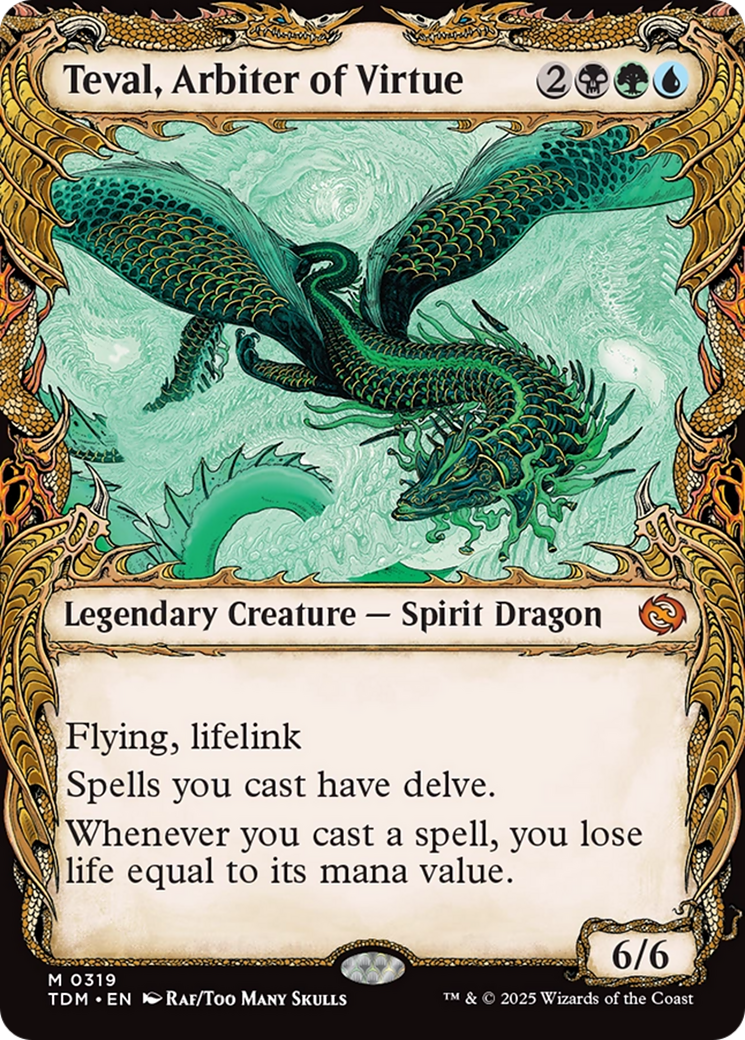 Teval, Arbiter of Virtue (Showcase) [Tarkir: Dragonstorm] | Good Games Cannington