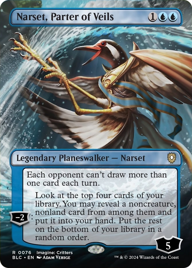 Narset, Parter of Veils (Borderless) [Bloomburrow Commander] | Good Games Cannington