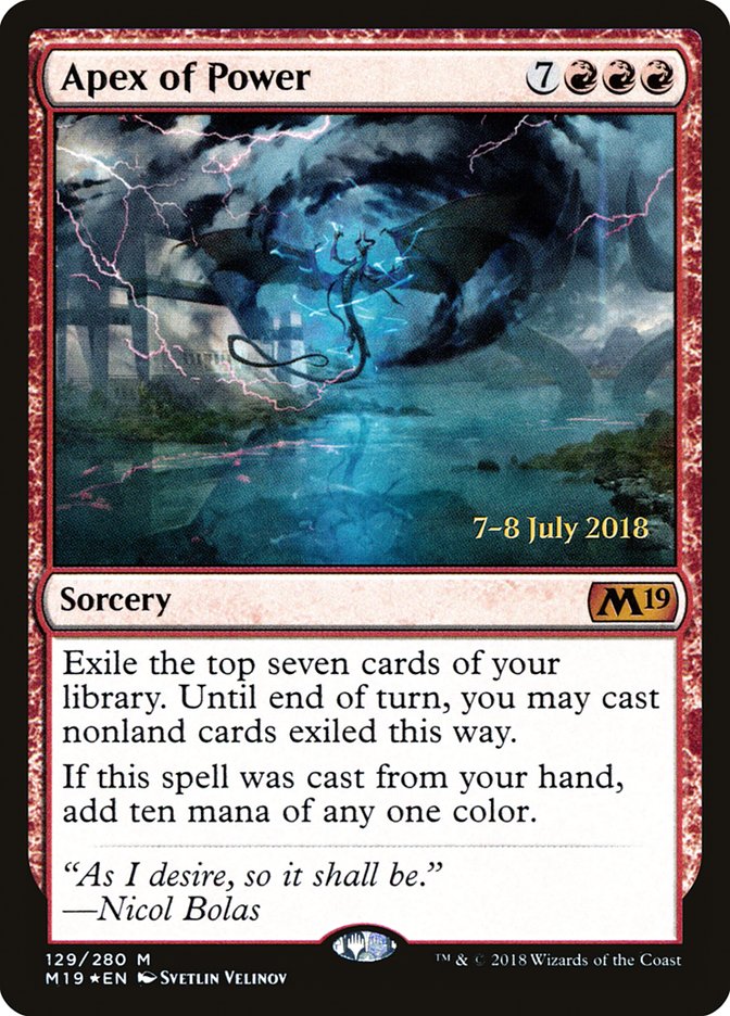 Apex of Power [Core Set 2019 Prerelease Promos] | Good Games Cannington