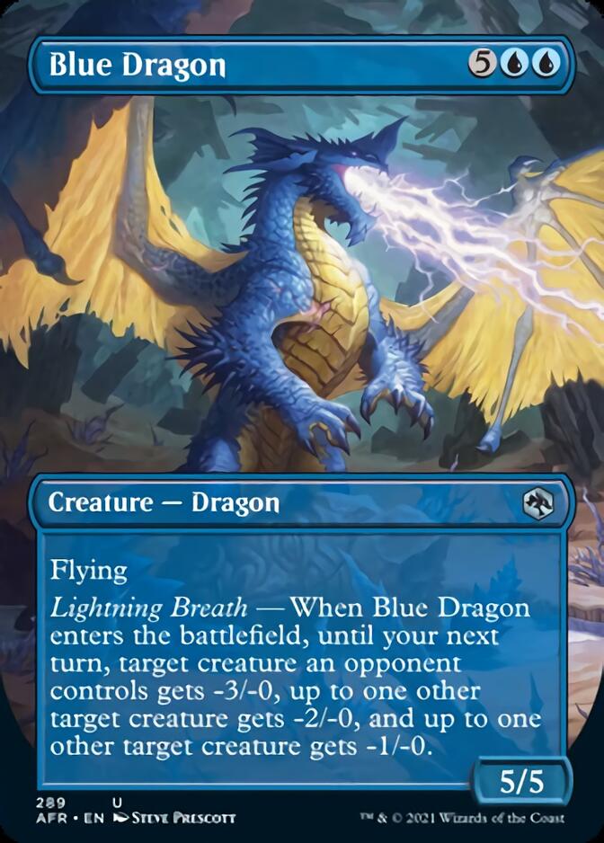 Blue Dragon (Borderless Alternate Art) [Dungeons & Dragons: Adventures in the Forgotten Realms] | Good Games Cannington