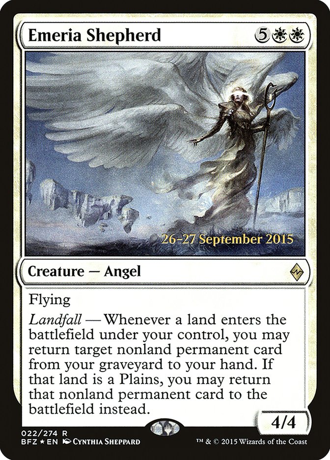 Emeria Shepherd [Battle for Zendikar Prerelease Promos] | Good Games Cannington