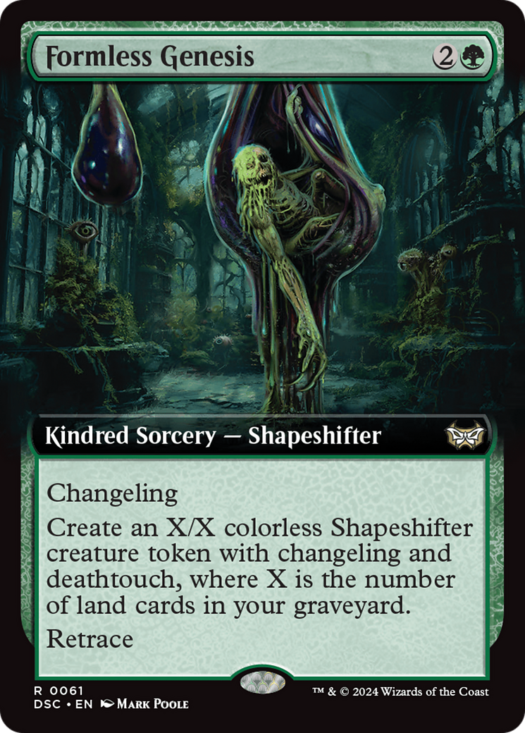 Formless Genesis (Extended Art) [Duskmourn: House of Horror Commander] | Good Games Cannington