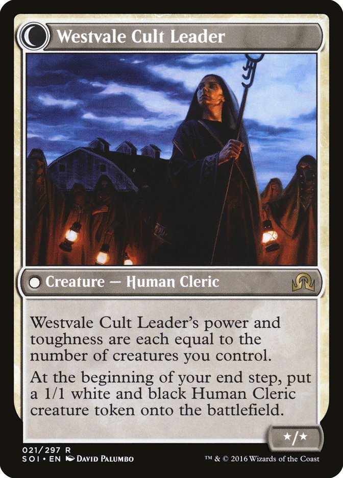 Hanweir Militia Captain // Westvale Cult Leader [Shadows over Innistrad] | Good Games Cannington