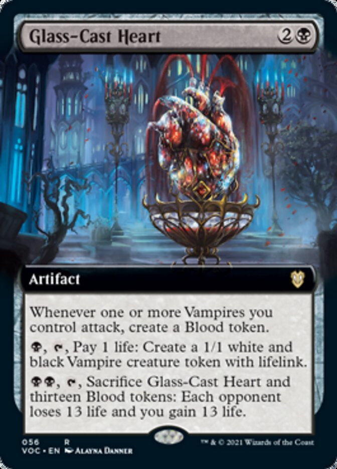 Glass-Cast Heart (Extended Art) [Innistrad: Crimson Vow Commander] | Good Games Cannington
