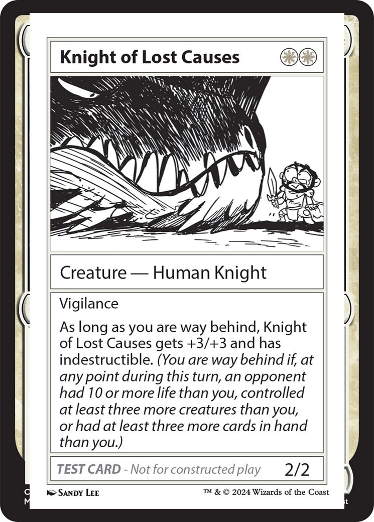 Knight of Lost Causes [Mystery Booster 2 Playtest Cards] | Good Games Cannington
