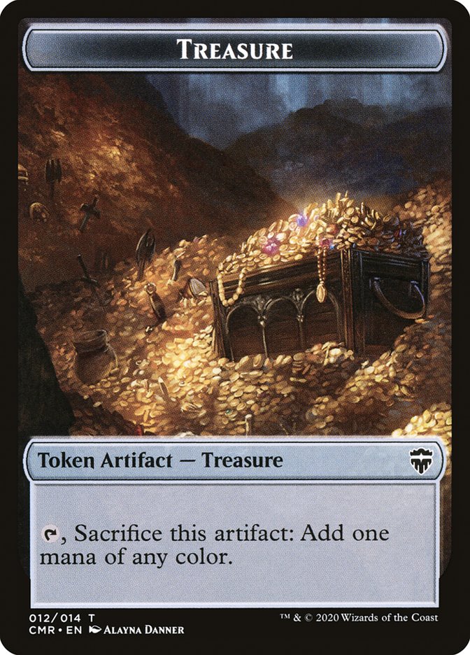 Angel // Treasure Double-Sided Token [Commander Legends Tokens] | Good Games Cannington