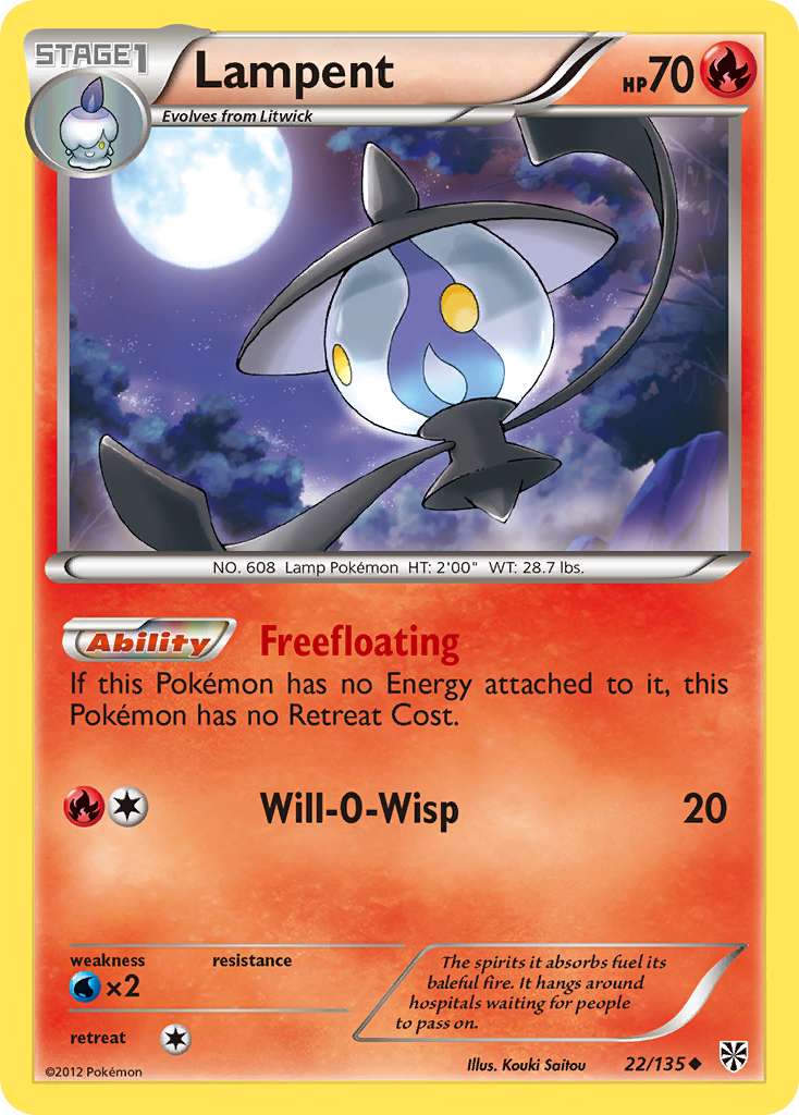 Lampent (22/135) [Black & White: Plasma Storm] | Good Games Cannington