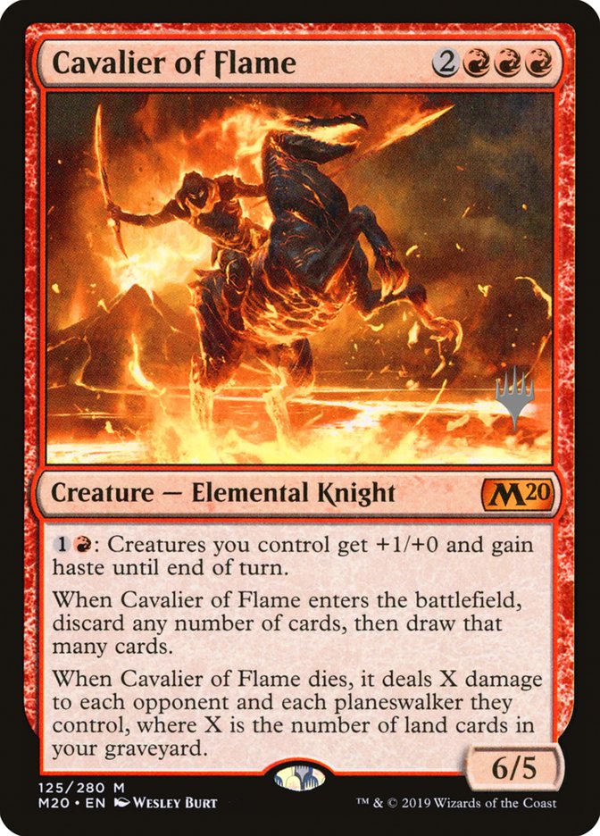 Cavalier of Flame (Promo Pack) [Core Set 2020 Promos] | Good Games Cannington
