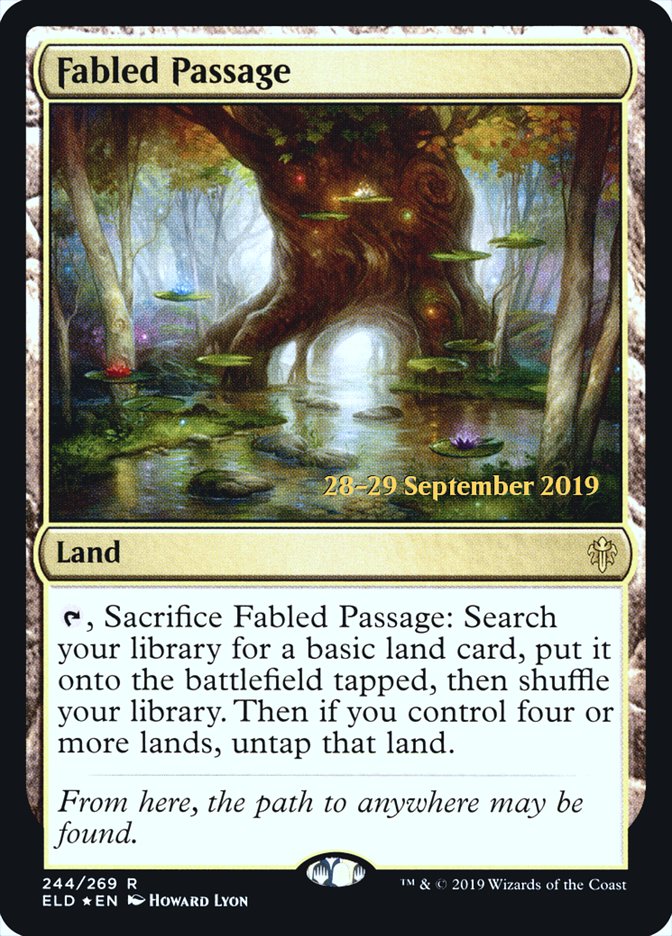 Fabled Passage [Throne of Eldraine Prerelease Promos] | Good Games Cannington