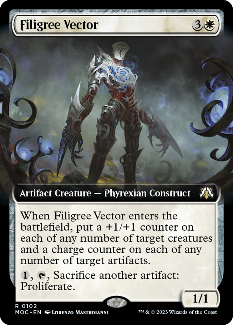 Filigree Vector (Extended Art) [March of the Machine Commander] | Good Games Cannington