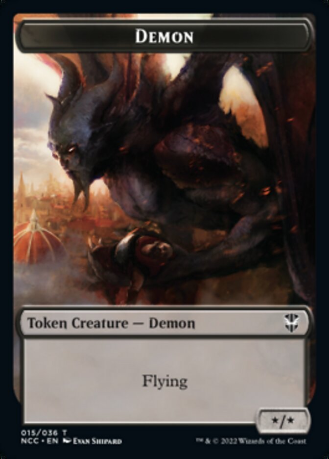 Demon // Copy Double-Sided Token [Streets of New Capenna Commander Tokens] | Good Games Cannington
