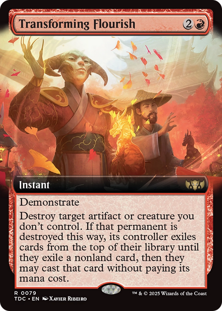 Transforming Flourish (Extended Art) [Tarkir: Dragonstorm Commander] | Good Games Cannington