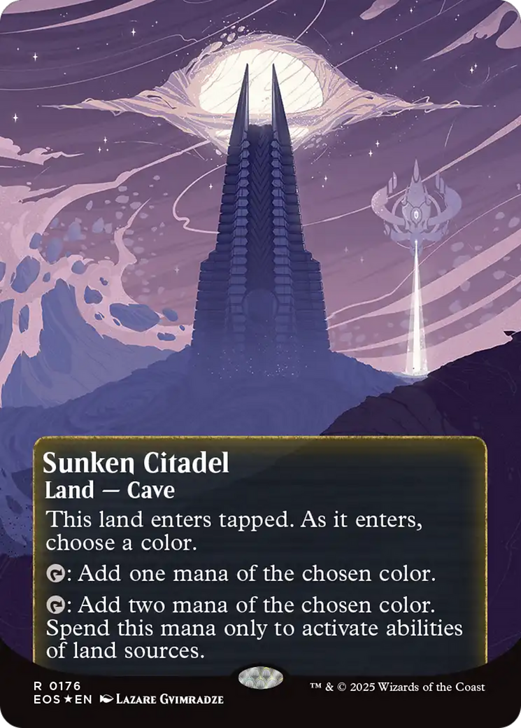 Sunken Citadel (0176) (Borderless) (Galaxy Foil) [Edge of Eternities: Stellar Sights] | Good Games Cannington