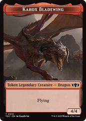 Karox Bladewing // Copy Double-Sided Token [Tarkir: Dragonstorm Commander Tokens] | Good Games Cannington