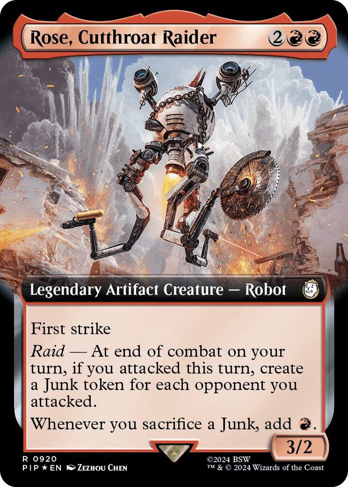 Rose, Cutthroat Raider 920/326 (Universes Beyond: Fallout)  - Extended Art Surge Foil | Good Games Cannington