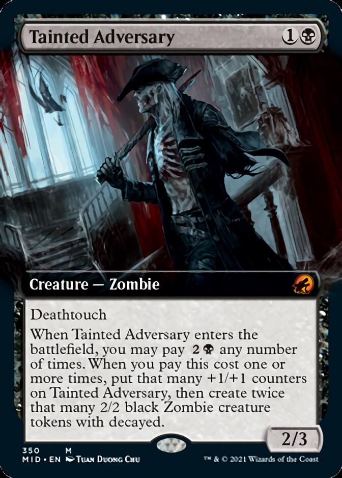 Tainted Adversary (Extended Art) [Innistrad: Midnight Hunt] | Good Games Cannington