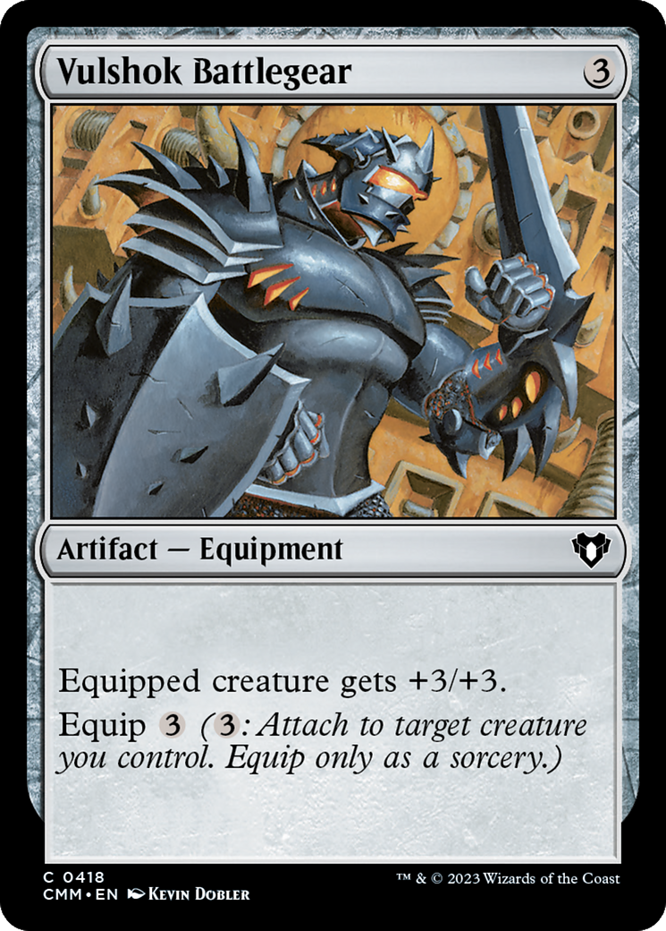 Vulshok Battlegear [Commander Masters] | Good Games Cannington