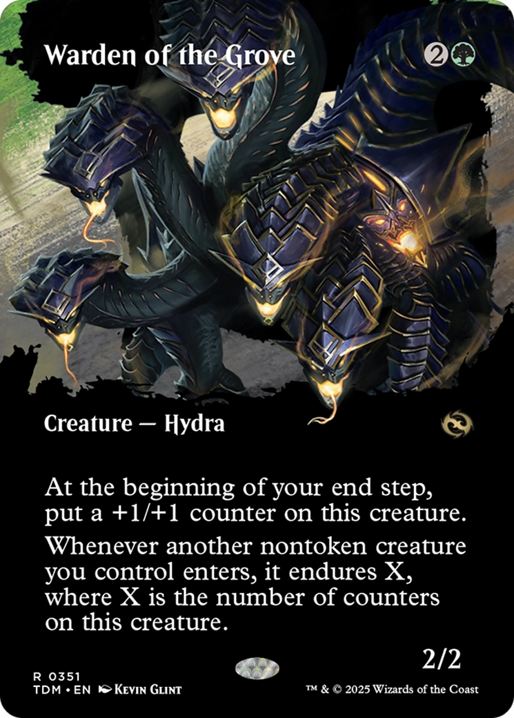 Warden of the Grove (Borderless) [Tarkir: Dragonstorm] | Good Games Cannington