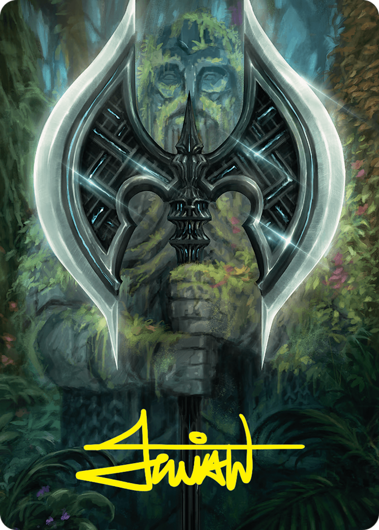 Leyline Axe Art Card (49/54) (Gold-Stamped Signature) [Foundations Art Series] | Good Games Cannington