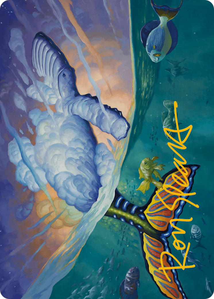 Dreamtide Whale Art Card (Gold-Stamped Signature) [Modern Horizons 3 Art Series] | Good Games Cannington