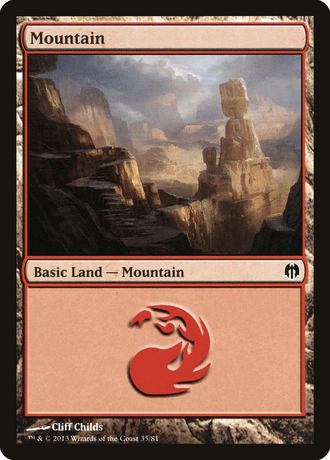 Mountain (35) [Duel Decks: Heroes vs. Monsters] | Good Games Cannington