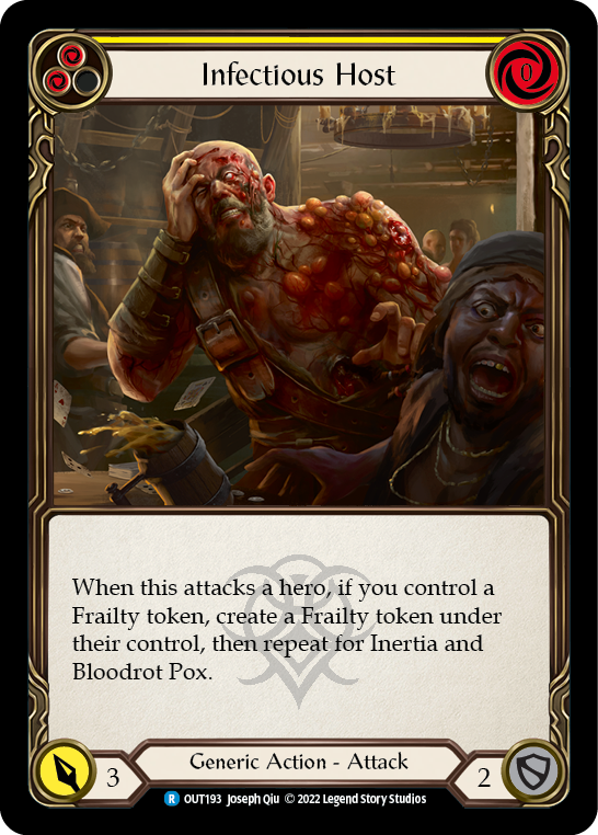 Infectious Host (Yellow) [OUT193] (Outsiders)  Rainbow Foil | Good Games Cannington