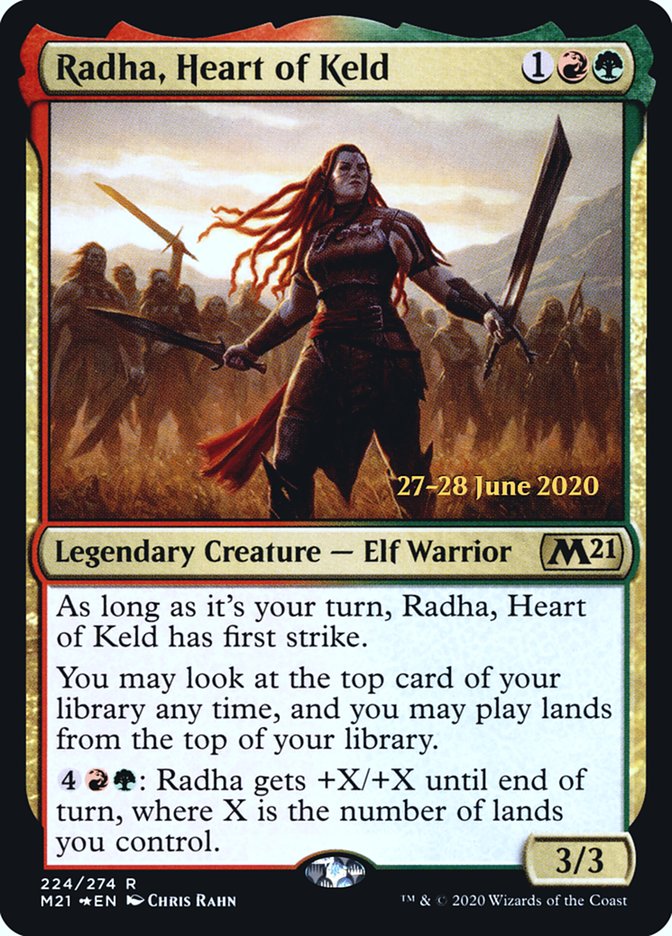 Radha, Heart of Keld [Core Set 2021 Prerelease Promos] | Good Games Cannington