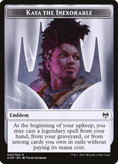 Treasure // Kaya, the Inexorable Emblem Double-Sided Token [Kaldheim Tokens] | Good Games Cannington