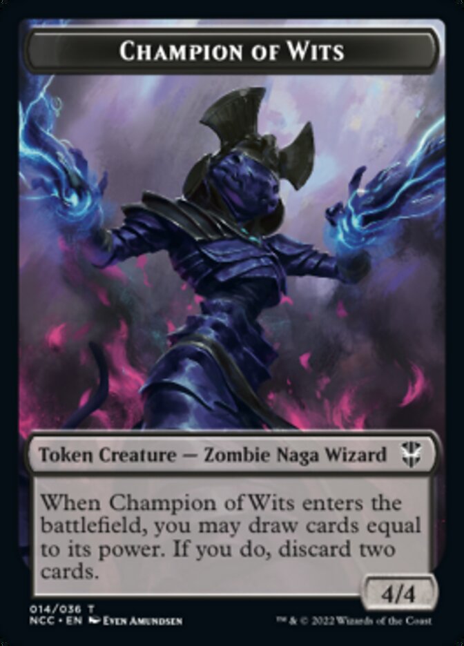 Tentacle // Champion of Wits Double-Sided Token [Streets of New Capenna Commander Tokens] | Good Games Cannington