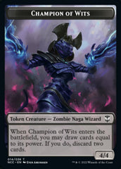 Tentacle // Champion of Wits Double-Sided Token [Streets of New Capenna Commander Tokens] | Good Games Cannington