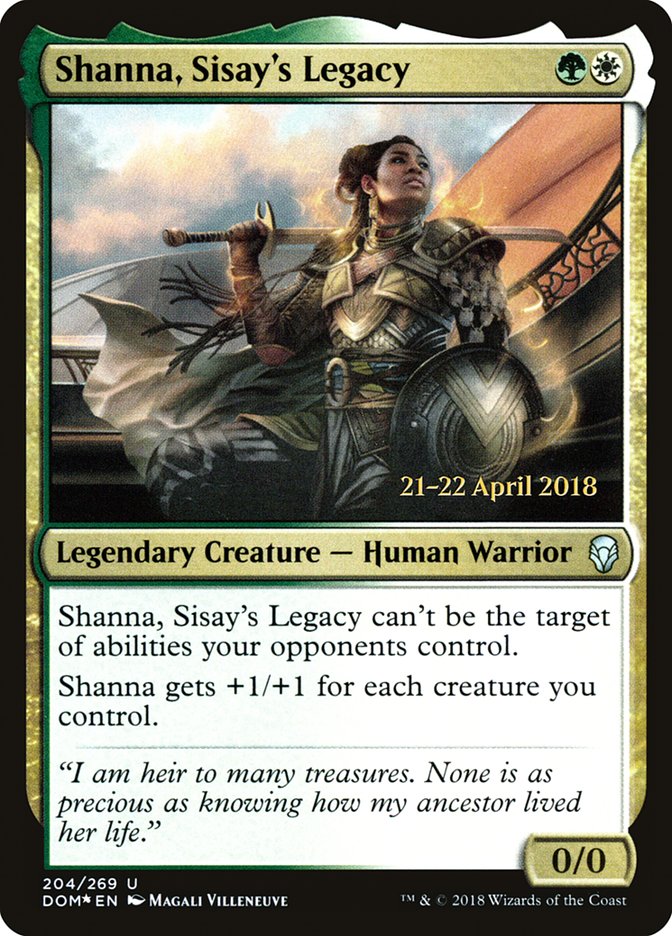 Shanna, Sisay's Legacy [Dominaria Prerelease Promos] | Good Games Cannington