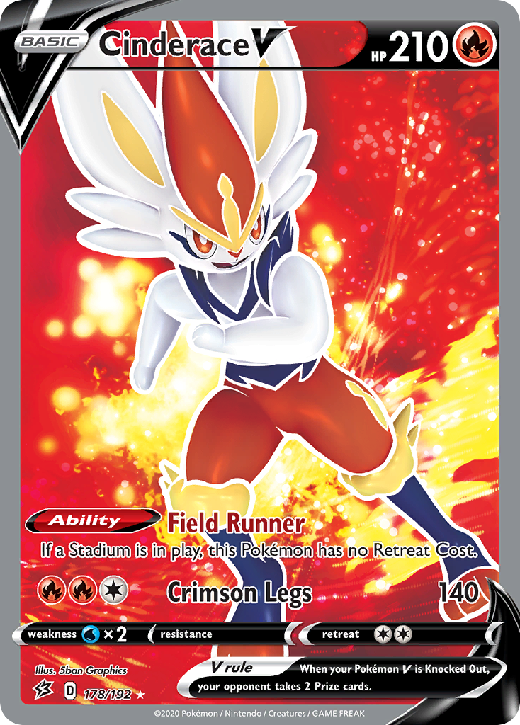 Cinderace V (178/192) [Sword & Shield: Rebel Clash] | Good Games Cannington