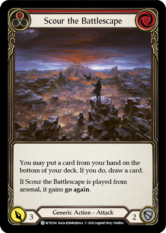 Scour the Battlescape (Red) [U-WTR194] (Welcome to Rathe Unlimited)  Unlimited Rainbow Foil | Good Games Cannington