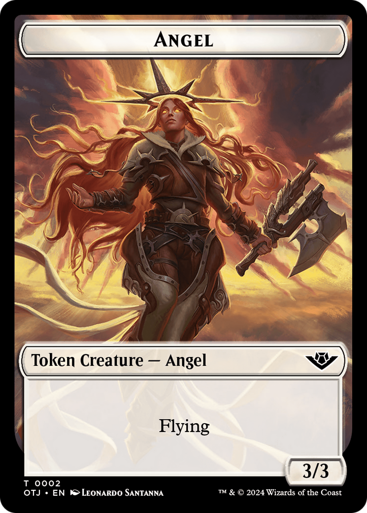 Angel Token [Outlaws of Thunder Junction Tokens] | Good Games Cannington